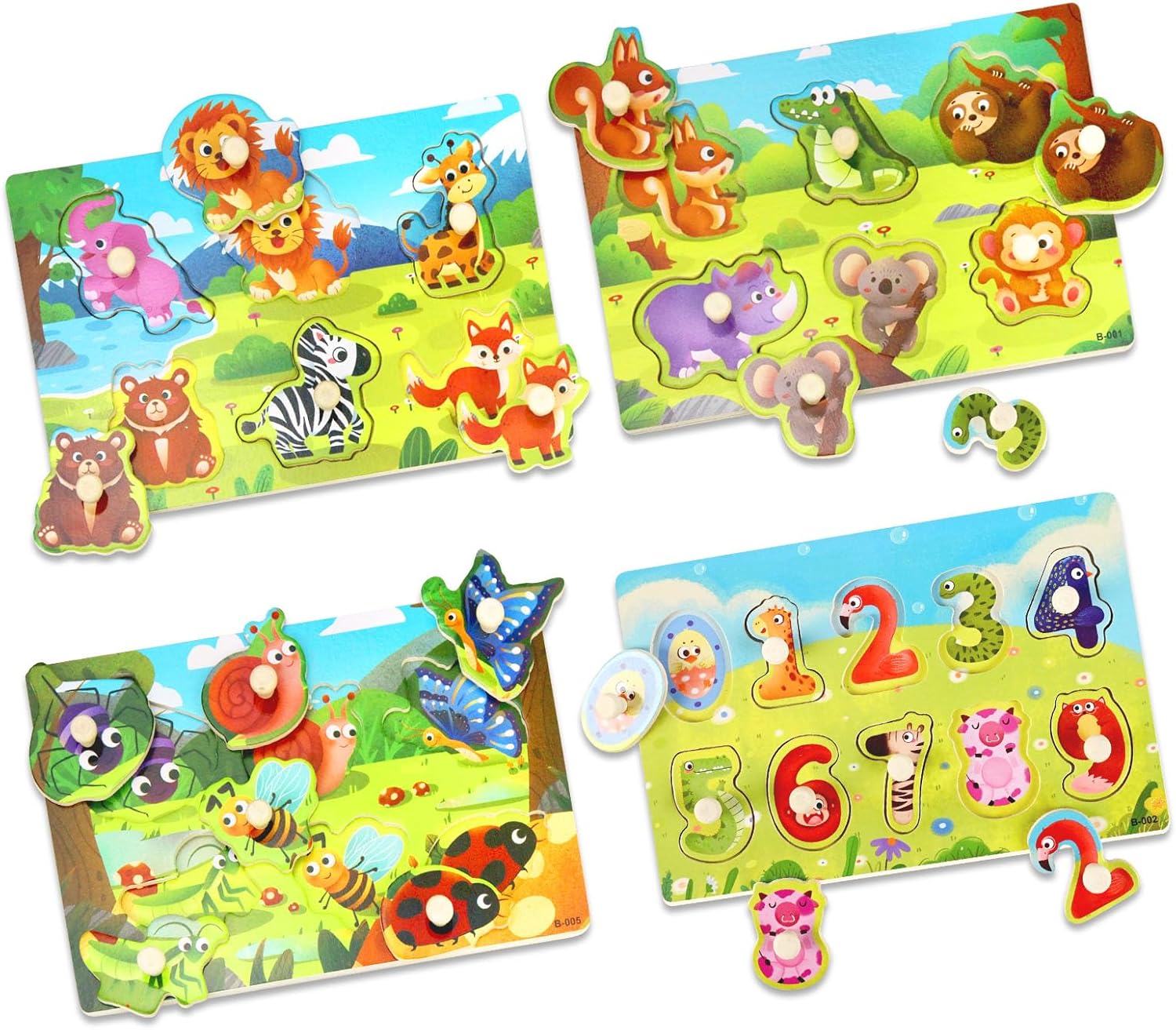 puzzles de madera para niños de 2 años