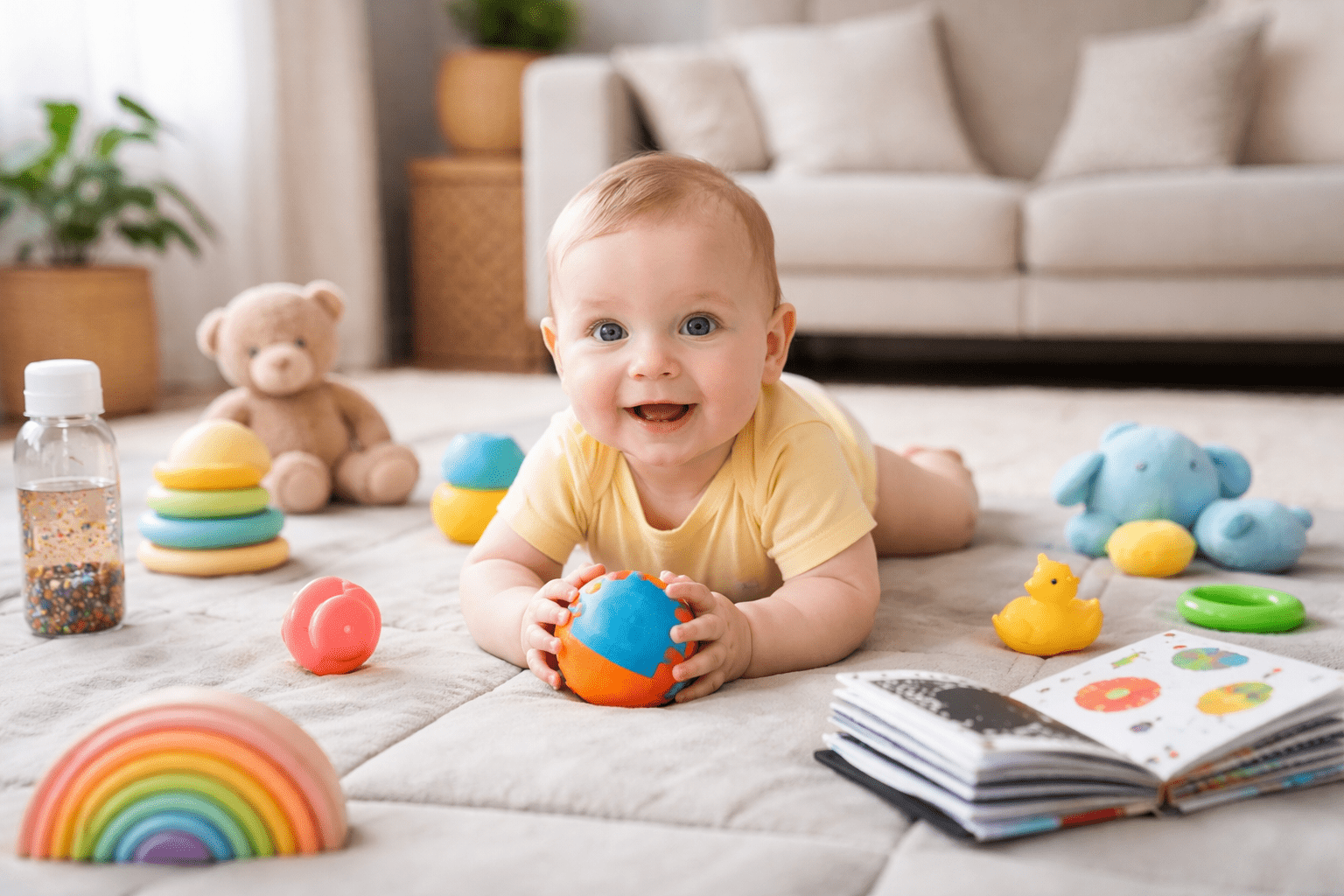 actividades para bebés de 6 meses en casa