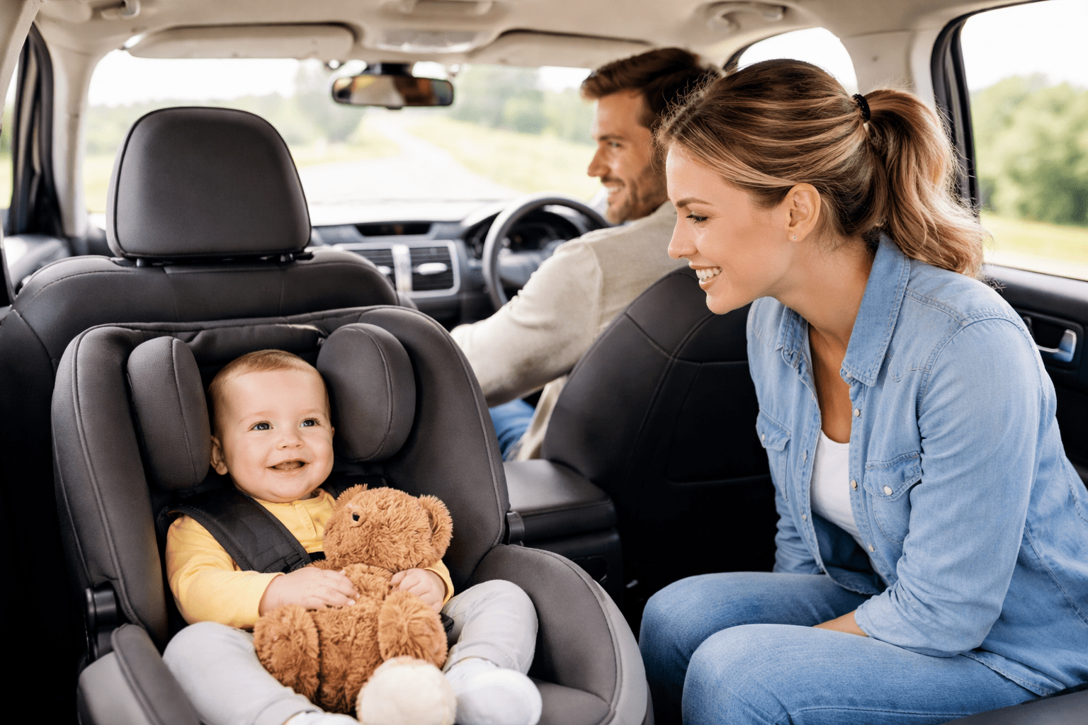 viajar en coche con bebé