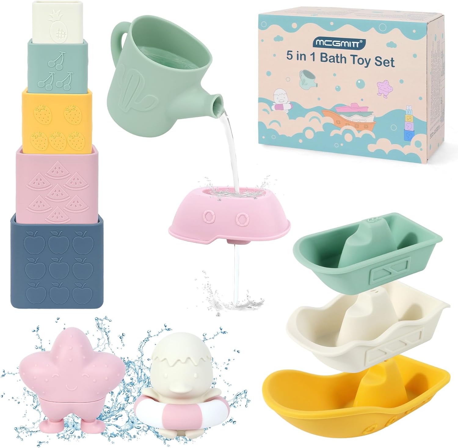 juguetes de baño para bebés sin moho