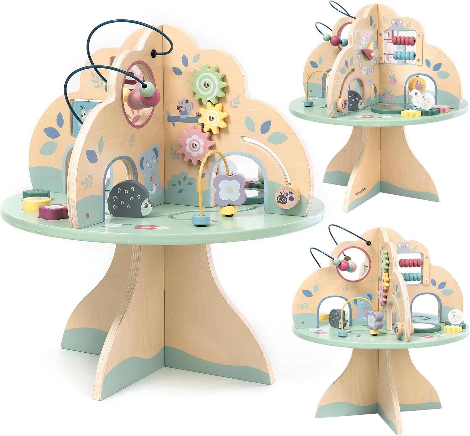 mesa de actividades para bebe de madera